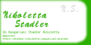 nikoletta stadler business card